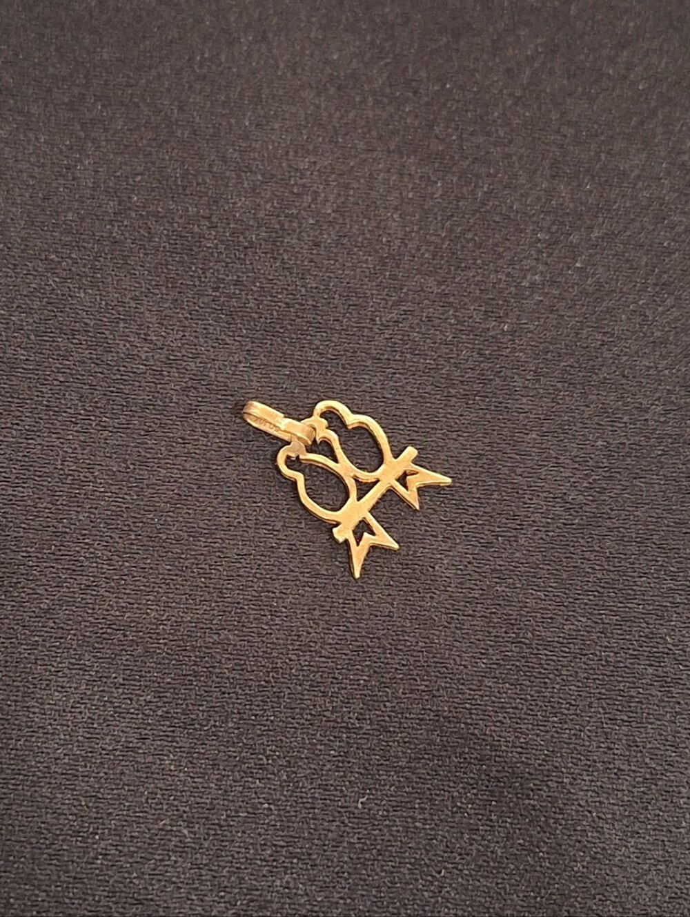 10K Gold Lovebirds Charm Pendant SO Hallmark